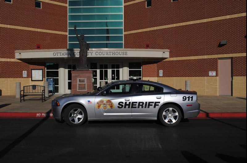 front of the Ottawa county sheriff's office
